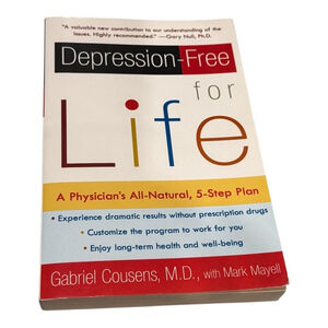Vintage Depression-Free for Life Gabriel Cousens MD Paperback Self-Help Quill